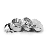 vaporsandthings.com:6pk 1.5" Aluminum Grinder, 4 part, Silver
