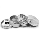vaporsandthings.com:6pk 2.2" Aluminum Grinder, 4 part, Silver