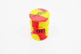 vaporsandthings.com:Vapors & Things 1.6in Red and Yellow Oil Drum Silicone Container