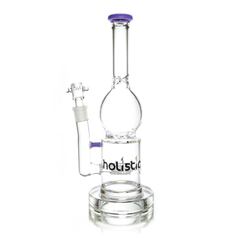 vaporsandthings.com:14" Holistic. Dry Herb Tube with Barrel & Disc Perc. Ice Pinch. Wisteria.