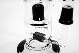 vaporsandthings.com:Holistic 7 inch Bubbler with Dual Perc & Sidecar Mouthpiece Black