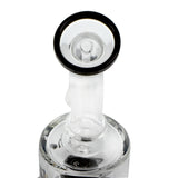 vaporsandthings.com:Holistic Bubbler with Stacked Perc. Bent Mouthpiece. Black.