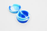 vaporsandthings.com:Vapors & Things 1.7in Blue Tie-Dye Round Silicone Container