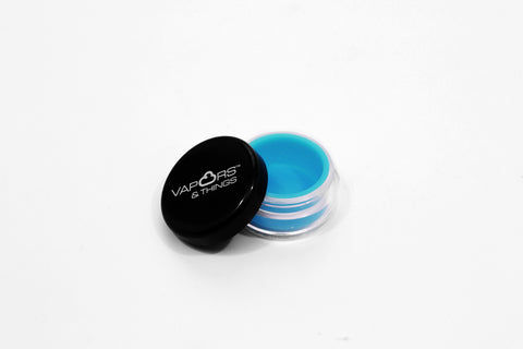 vaporsandthings.com:Vapors & Things 1.2in Blue Silicone Lined Acrylic Container