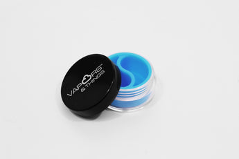 vaporsandthings.com:Vapors & Things 1.5in 2 Chamber Blue Silicone Lined Acrylic Container