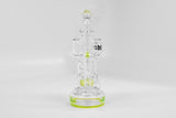 vaporsandthings.com:9.1in Holistic Beer Mug Bubbler With Double Showerhead Perc. Bent Straw Mouthpiece. Slyme