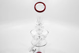 vaporsandthings.com:Red Holistic Fixed Single Showerhead. Curved mouthpiece. Recycler.