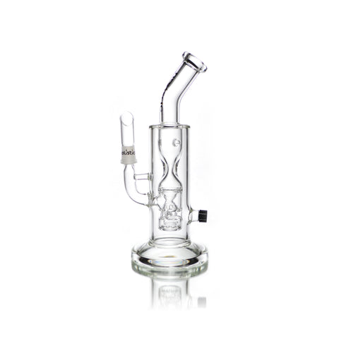 vaporsandthings.com: 10 inch Clear Holistic Bubbler with Hourglass Perc and Plastic Fill Lid