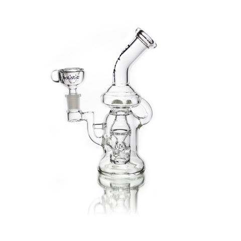 vaporsandthings.com:Holistic Dry Herb Recycler with Hourglass Perc. Clear